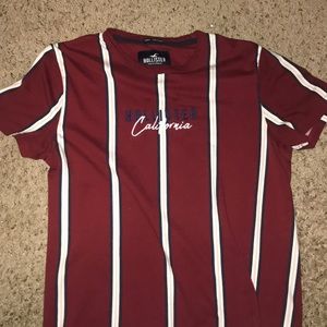 Hollister California Stripped Burgundy Adult small